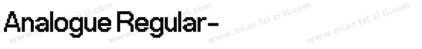 Analogue Regular字体转换